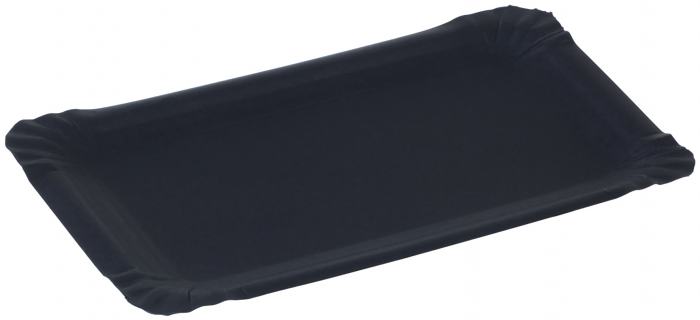 Pappteller schwarz FSC® rechteckig 13,0 x 20,0cm